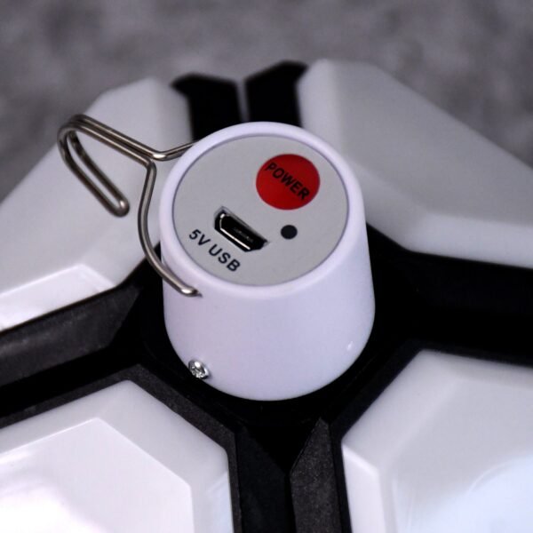 Foldable Camping Light USB Rechargeable LED Lamp with Hanging Hook (1 Pc)