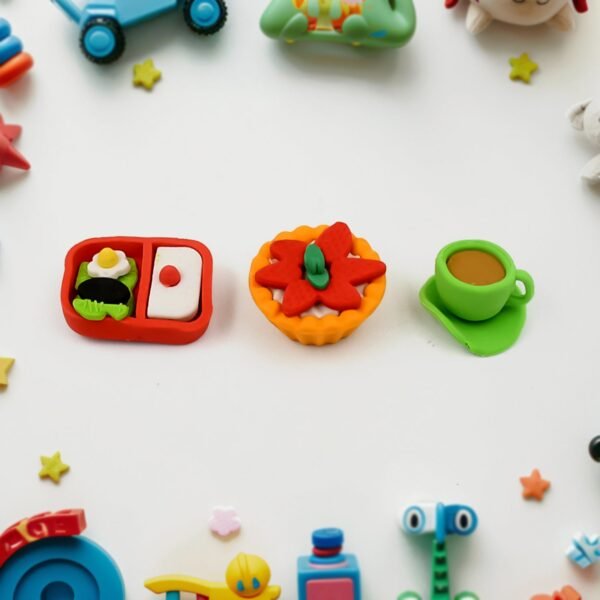 3D Mix Design Erasers – Cute & Colorful Novelty Erasers for Kids, School (1 Set)