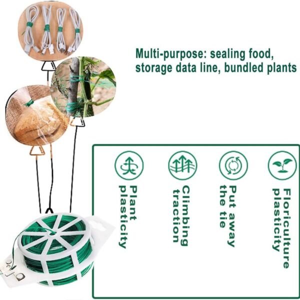 02_fe066746-3707-44d2-b998-dd31d72e5cd5.jpg Garden Wire, Sturdy Plant Ties for Support, Garden Ties with Cutter (50 Mtr)