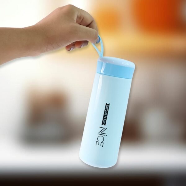 02_fe4035e4-d5e4-45ef-a91e-a6914536710d.jpg Plastic Flask Water Bottle - (Color Blue / 1 Pc / 400ML)