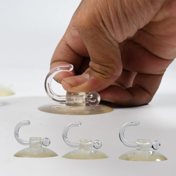 Transparent Rubber Vacuum Hangers for Bathroom, Kitchen, and Wall