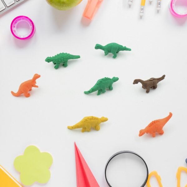 02_ff8454fe-3561-43a0-8520-b01b4acde8da.jpg 7 Piece Dinosaur Shaped Erasers for Kids - Animal Erasers, 3D Puzzle