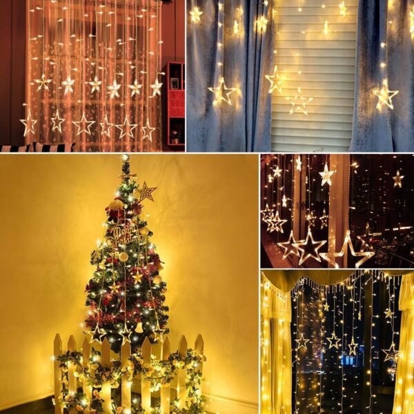 12 Stars Curtain String Lights, Window Curtain Lights