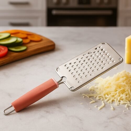 Supermom Stainless Steel Vegetable & Cheese Grater with Soft Grip Handle (1 Pc)
