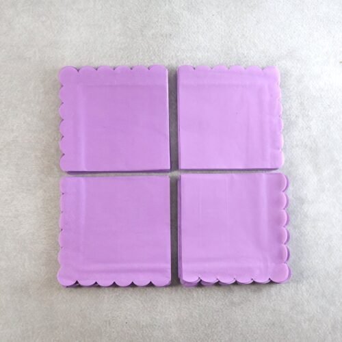 02_napkin.jpg Lilac Scalloped Disposable Paper Napkin (23 x 23 cm / 120 Pc)