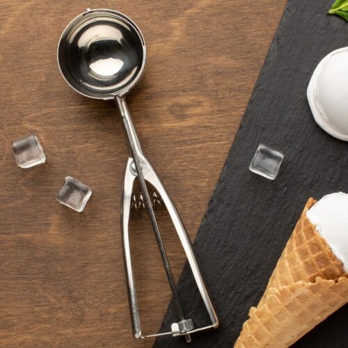 02_scoop.jpg Premium Stainless Steel Ice Cream Scoop with Trigger Release –Approx 70 ML Capacity