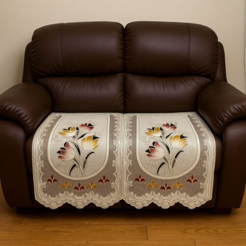 Floral Sofa Protector Runner - (1 Pc / 220x27 Inch)