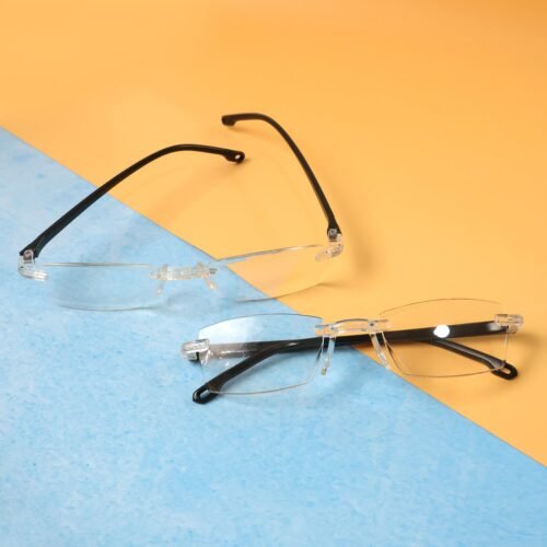 Pack of 2 Rimless Reading Glasses – Lightweight Comfort Readers