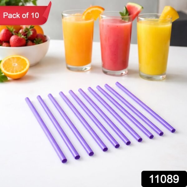 02_straw.jpg Reusable Plastic Drinking Straws Pack of 10