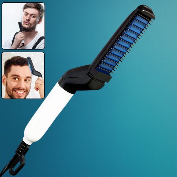 0348_men_straightner.jpg Men's Beard and Hair Curling Straightener (Modelling Comb), Hair accessories