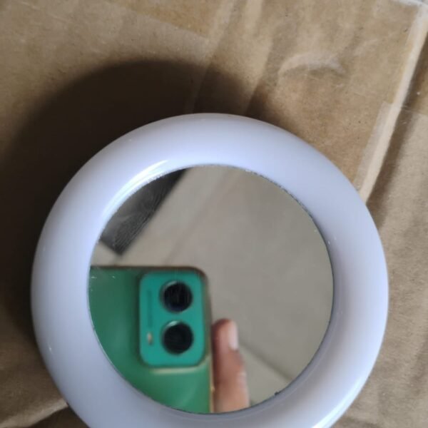 Rechargeable LED Makeup Mirror with Ring Light (1 Pc)