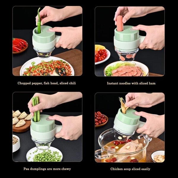 4 in 1 Electric Handheld Cooking Hammer Vegetable Cutter Fruit Slicer