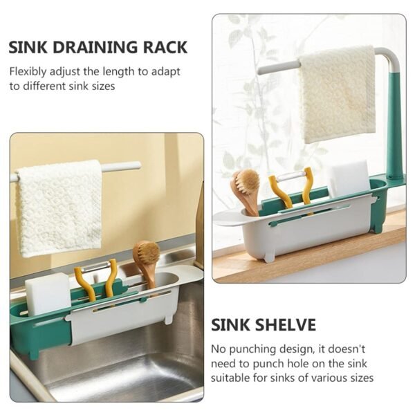 Expandable Kitchen Drying Basket Rack for Kitchen Use (1 Pc)