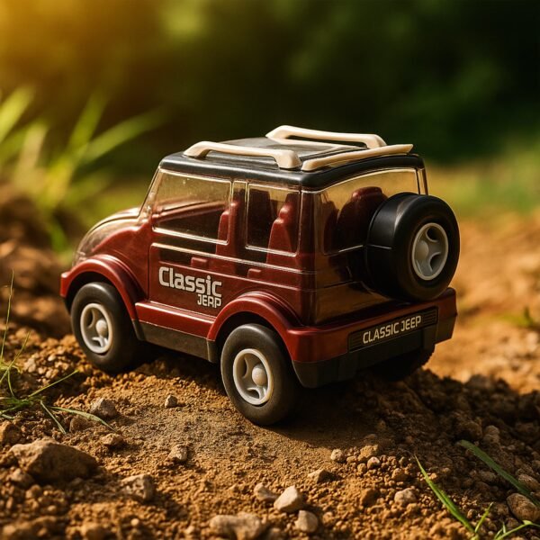 Friction-Powered Classic Jeep Toy Car for Kids (1 Pc)