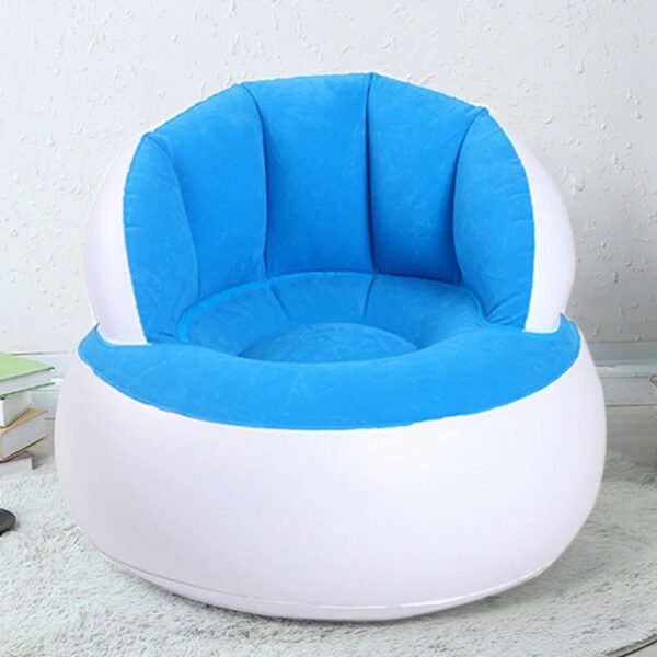 Kids inflatable sofa chair with backrest & Foot Air Pump (1 Set 85x74 Cm Approx)