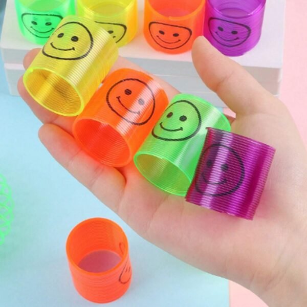 Multicolor Magic Smiley Spring, Spring Toys, Slinky spring toy(12 Pcs Set)