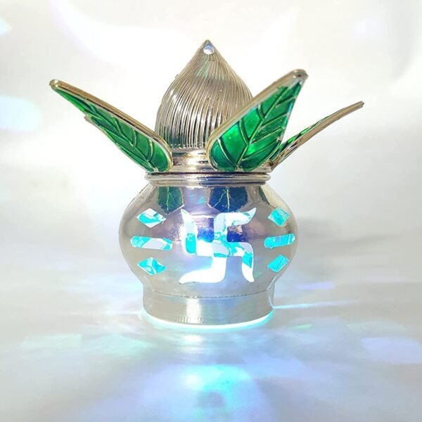 03_084d6b93-2390-4a04-a27b-09e68408c700.jpg Gold Plated Eco-Friendly LED Kalash for Pooja Mandir, Ganesh (1 Pc / Multicolor LED)