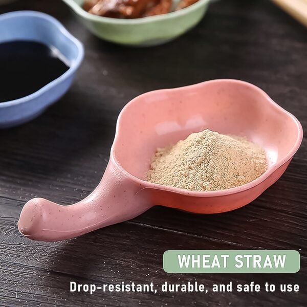 Mini Flower-Shaped Sauce Dish with Handle