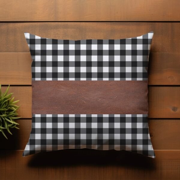 Pillow Covers, Leather & Cotton Cushion Covers (19 × 12 Inch / 1 Pair / 2 Pc)