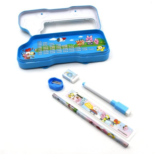 03_0965bc04-b0f8-4146-914b-952835210b08.jpg Bus Shape Compass Box for Boys, Kids School Accessories | Pencil Box with Wheels for Girls and Kids, String Operated Case Students School Supplies - Stationery Set Organizer Birthday Return Gift for Kids