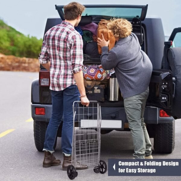 Foldable Shopping Trolley with Wheels ( MOQ :- 2 Pc)