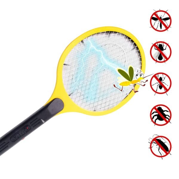 03_0ce4d9f4-590f-4c7d-8540-2395e1e9fc22.jpg Yellow Rechargeable Electric Mosquito Killer Racket with Cable