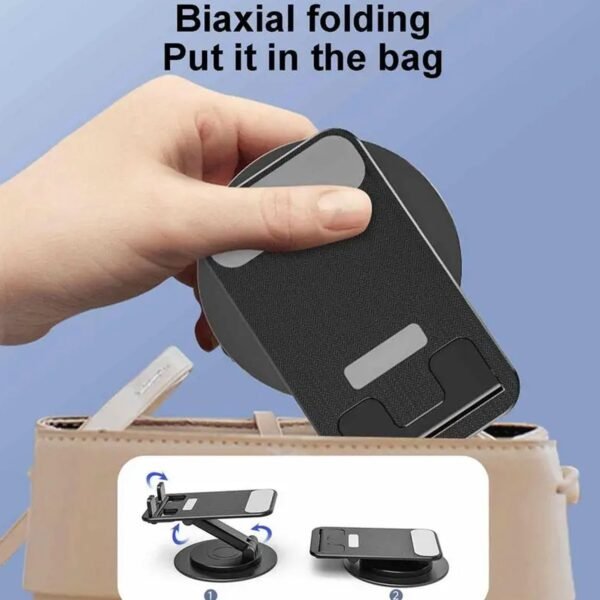 Rotating Foldable Mobile Stand – Height & Angle Adjustable Phone Holder Desk (1 Pc)
