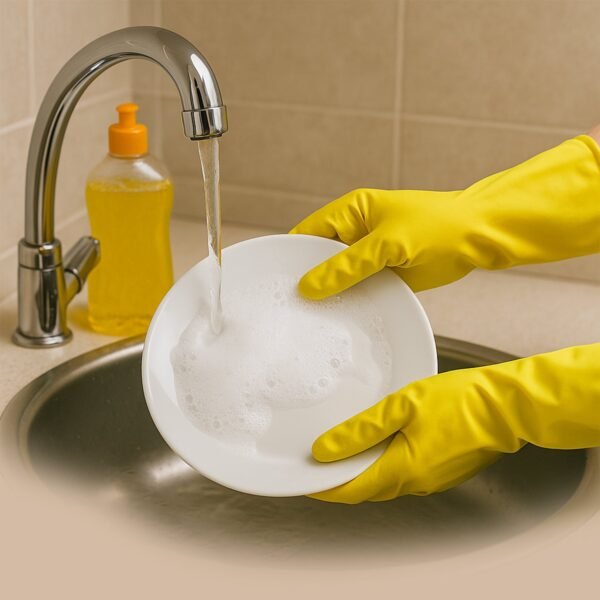 03_1241440d-4900-445b-bfb8-04c7e5b268cc.jpg 2 pair med yellow gloves For Cleaning