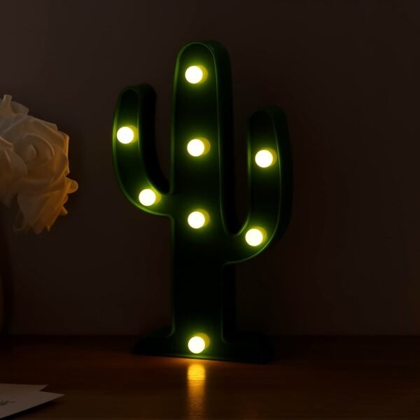 03_130237ef-c3d5-494d-8edd-896529e13710.jpg LED Cactus Light, LED Desk Lamp, LED Table Lamp (1 Pc / Battery not Included)