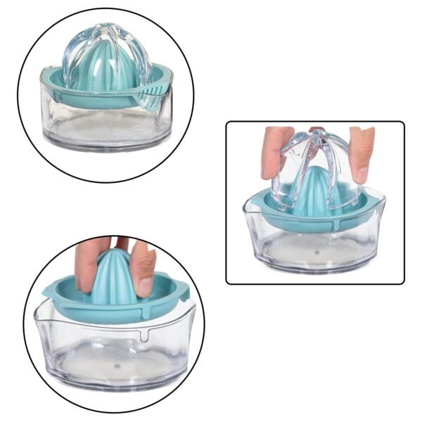 Manual Orange Lemon Citrus Juicer Squeezer Press Pourer with Lid Plastic 1 Pc