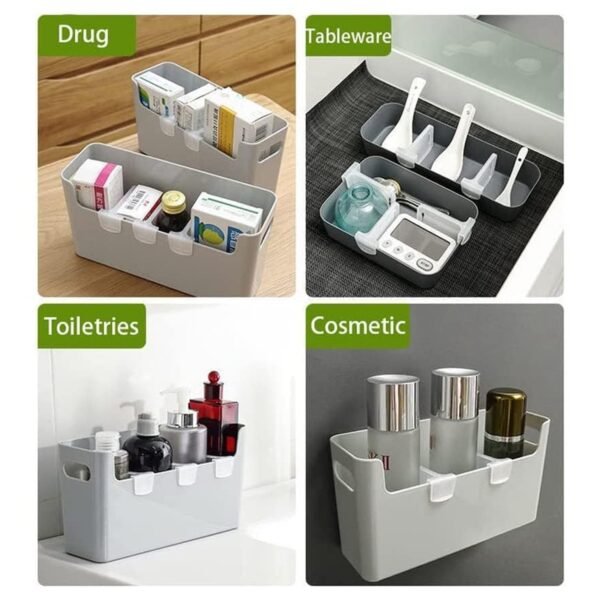 Plastic Storage Baskets – Space Allocator, Refrigerator Organizer Bins (10 Pcs Set)