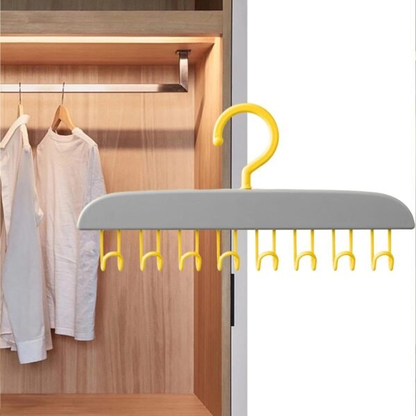 03_15ea8d24-d010-4d70-950e-f9b224e31979.jpg Plastic Organizer Hanger with 8 Hooks Heavy Duty Clothing Tank Top Belt Towel (1 pc)
