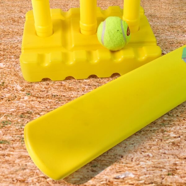 Cricket Kit with Bat, Rubber Ball, Bails, 3 Stumps & Stand Base