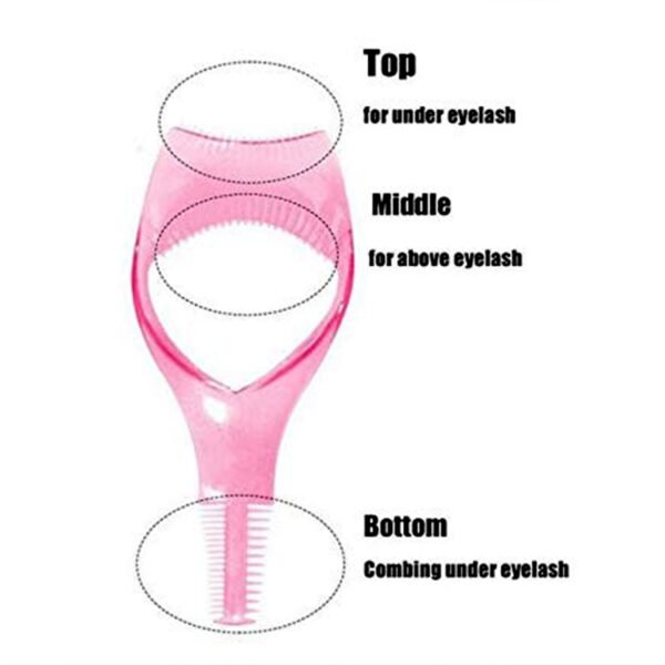 03_1c0ffacb-ffe3-415e-9d9d-4816cc4a287b.jpg 3-in-1 Plastic Eyelash Tool: Mascara Guide, Brush & Curler (1 Pc)