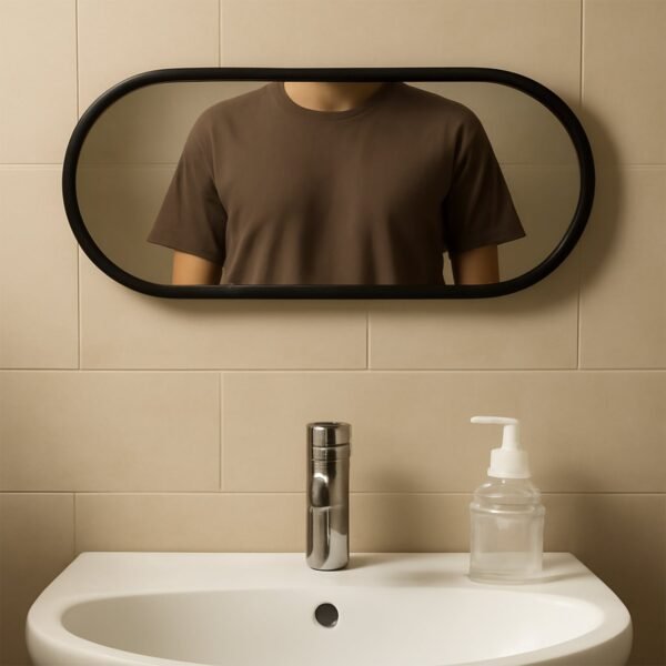 Modern Oval Wall-Mounted Bathroom Mirror (1 Pc)