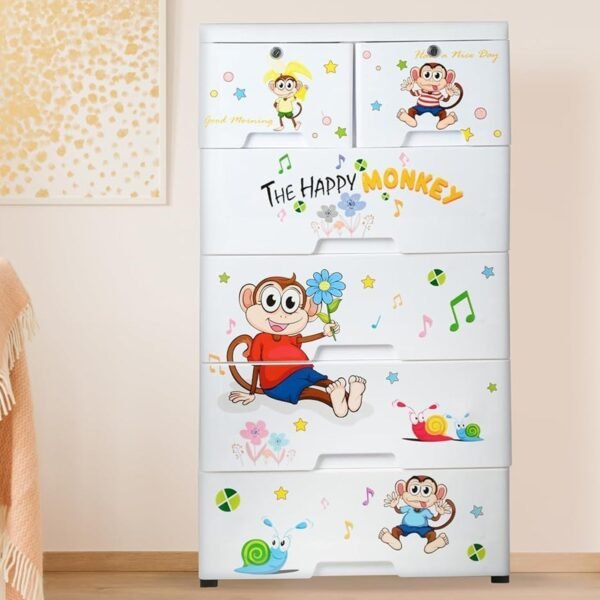 03_2006f7d3-5ae1-4de4-b058-de07a9c19d0c.jpg Kid's Plastic Chest of 6 Drawers, Multi-Purpose Storage Organizer/Wardrobe for Kids