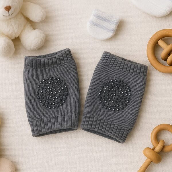 Dark Grey Toddler Wool Knit Leg Warmer (Knee Guard)