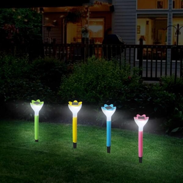 Solar Flower Garden Lights – Outdoor Decorative LED Lamp (2 Pc)