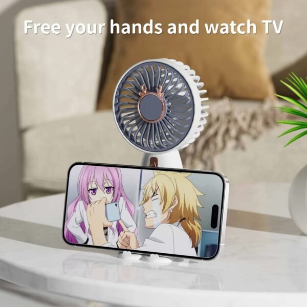 Mini Fan Rechargeable Table Fan Handheld Fan  For Home , Office , Car