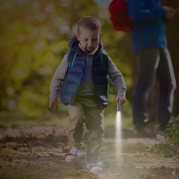 Portable Mini Torch - Super-Bright LED Flashlight with 3AAA Batteries Included