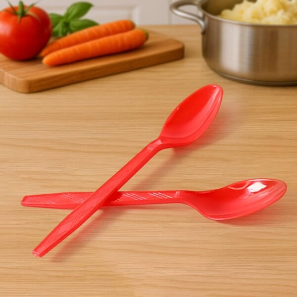 Reusable Food-Grade Plastic Spoons (10 Pc)