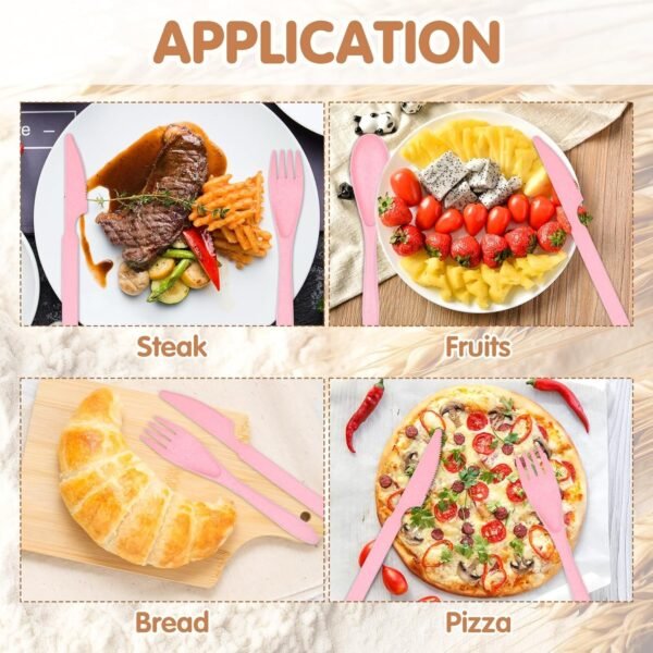 03_271ed97e-3445-472a-a19c-0a40220664b4.jpg 4 in 1 Travel Utensils Plastic Spoons and Forks Sets for Lunch Box (3 Pc With Case)