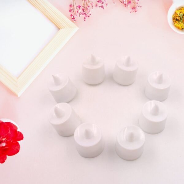 Pink Flameless LED Tealights for Festive Home Decor (Pack of 8)