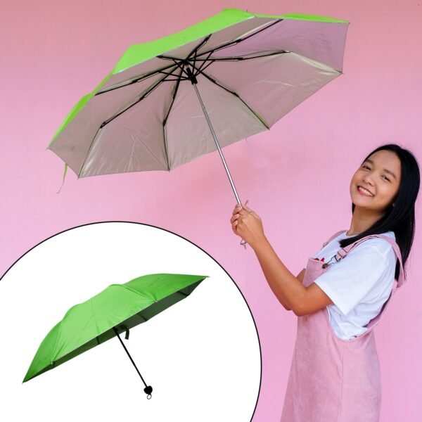 3 Fold Sun Protective Solid Foldable Outdoor Umbrella