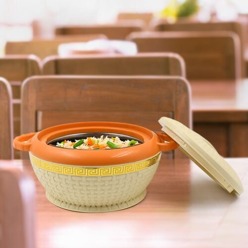 Insulated Hot Pot Inner Stainless Steel Serving Casserole with Lid (800 ML Approx)