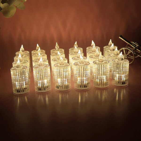 Set of 24 Smokeless LED Flameless Decorative Candles