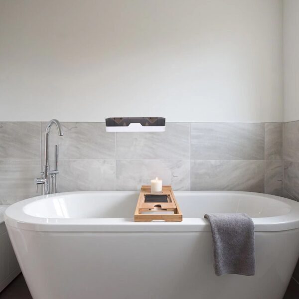 03_2b6abcbc-0635-4be4-a9fc-e6e37db11824.jpg Wall Mounted Adhesive Bathroom Shower Caddy / Shelf / Plastic (1 Pc)