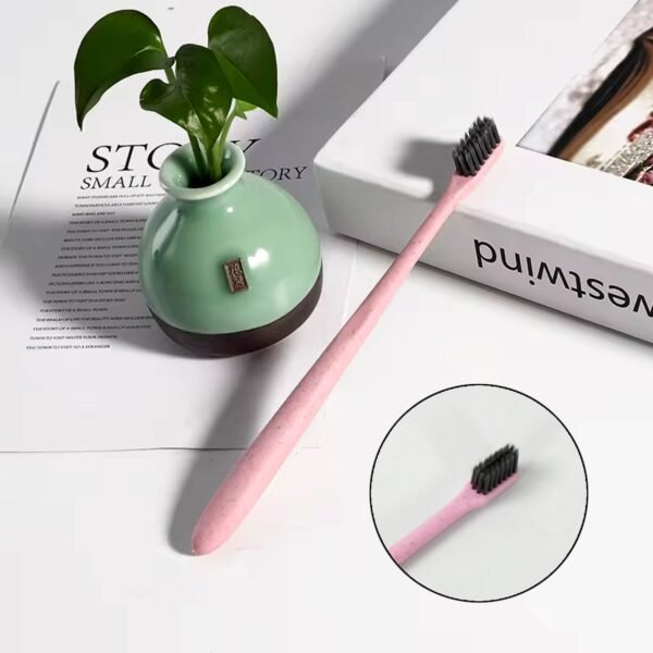 Soft Toothbrush With Toothbrush Cover Cleaner Scraper for Men and Women(1 Pc)