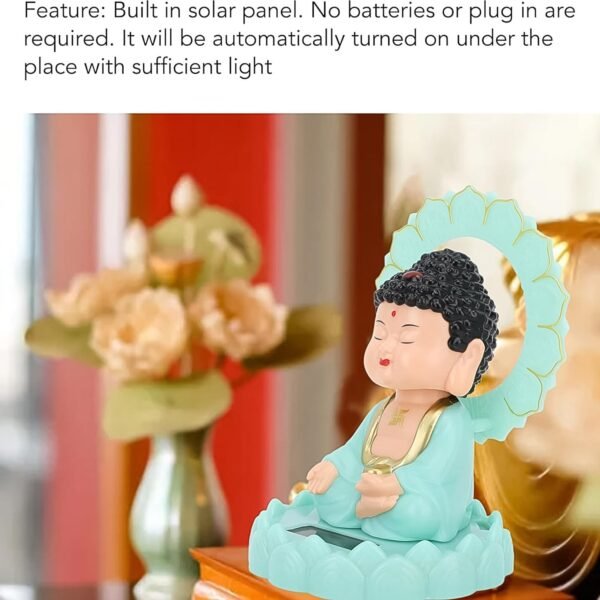 03_3011f72b-ed03-4943-8b16-1b66e88a808a.jpg Plastic Solar Powered Moving Head Sitting Action Buddha Statue (1 Pc / Mix Color)