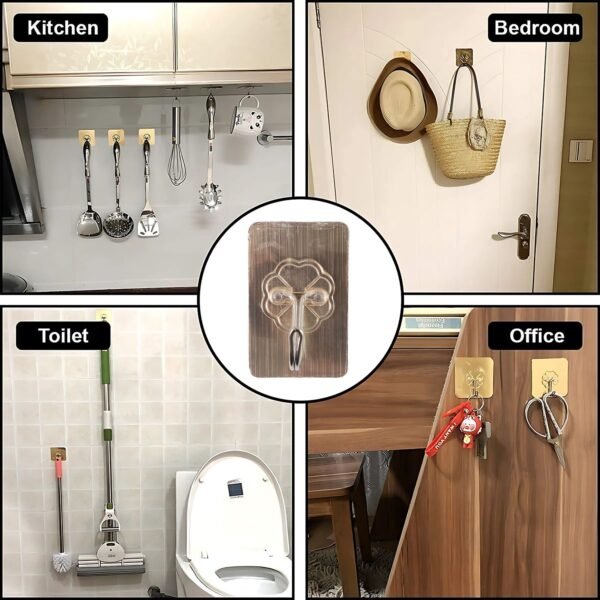 03_31584663-a808-42a4-bb14-1839784d18ea.jpg Plastic Adhesive Sticky Waterproof and Oil Proof, Wall Hook (5.5×3.5 Cm & 10 Pc)
